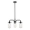 Z-Lite Delaney 3 Light Chandelier, Matte Black & Clear 471-3MB - alternate 1